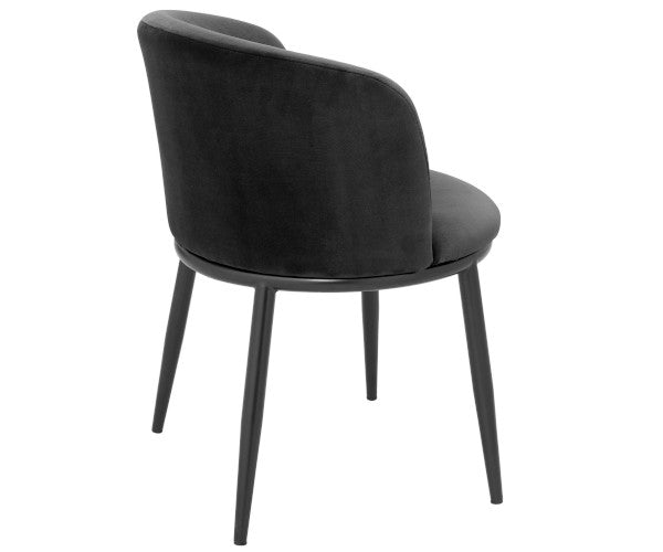 eichholtz sort velour stol filmore