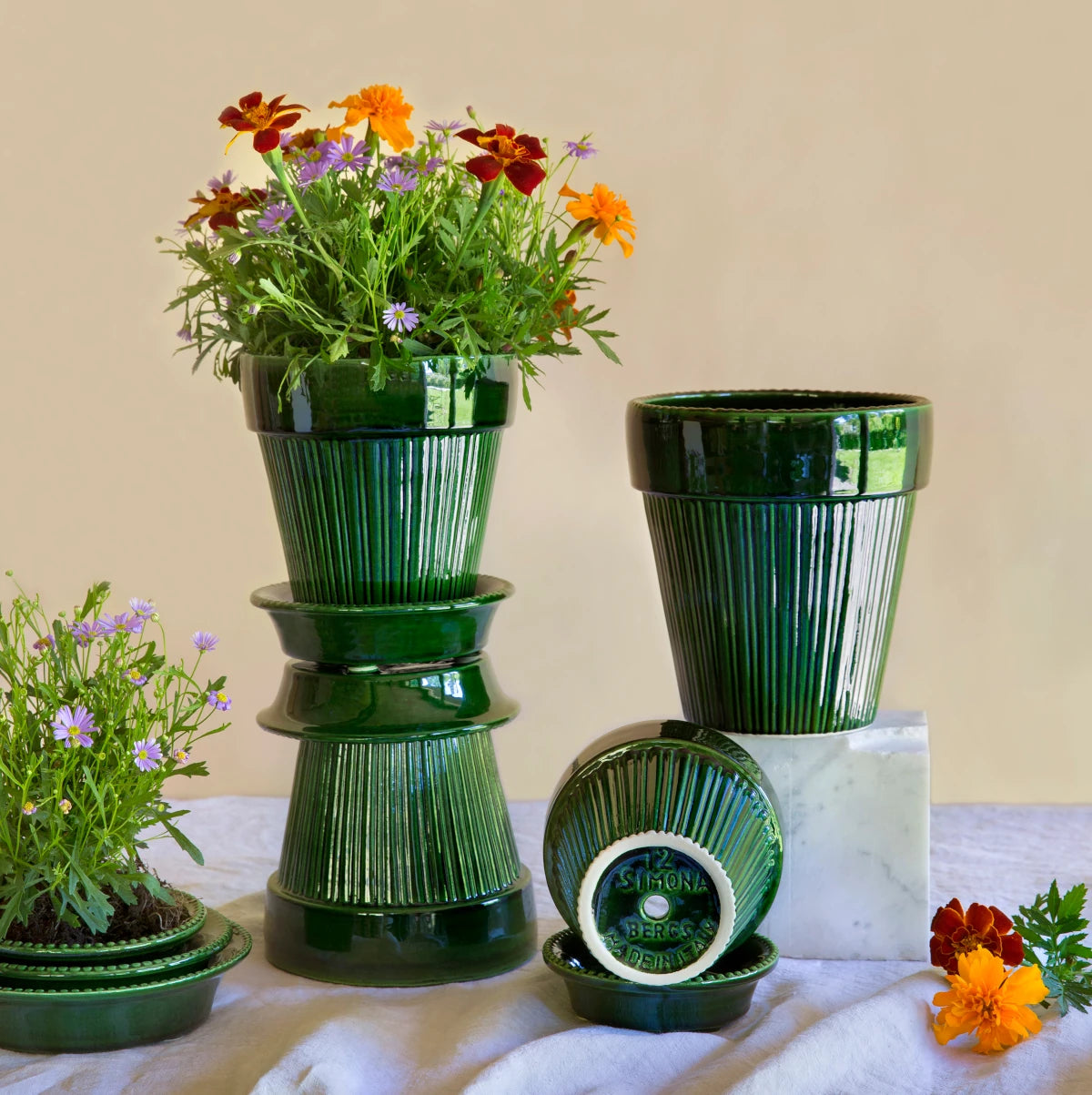 Bergs Potter Simona krukke - 18x21 - emerald green