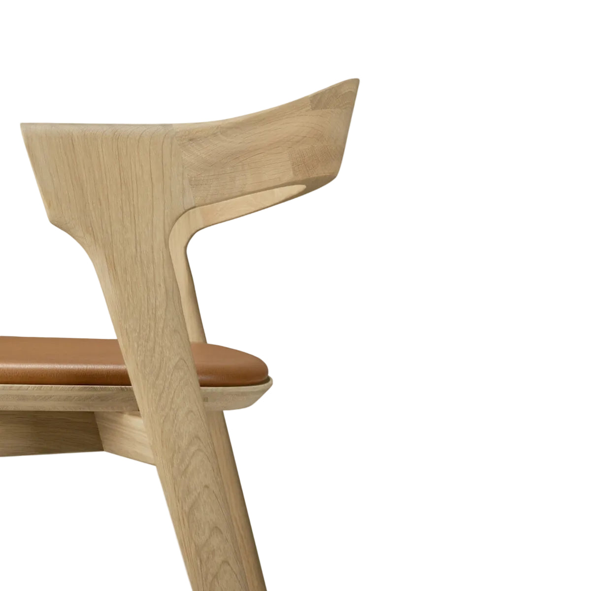 Ethnicraft Oak Bok Barstol - Natur Eg - Cognac læder