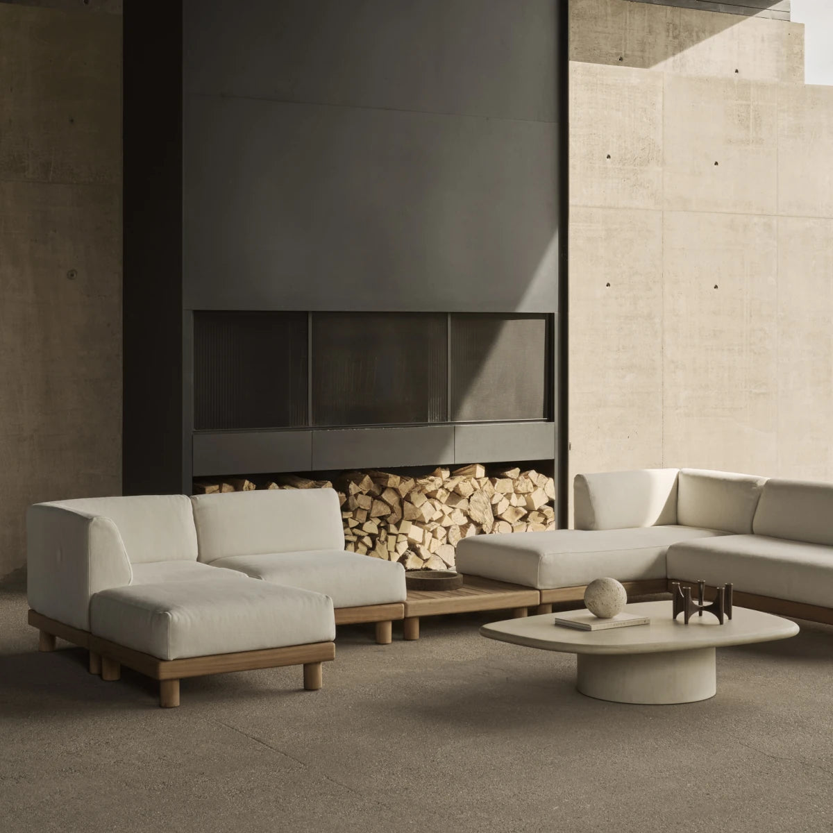 Ethnicraft Monocle Outdoor Modular Sofa Set 4 - 415x249cm.