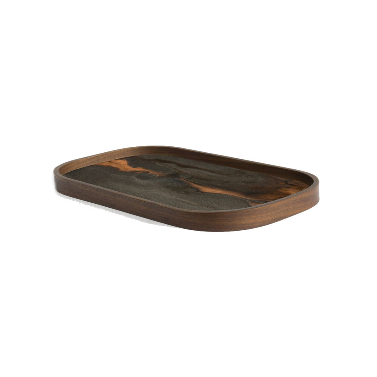 Ethnicraft Organic Glass Tray - Bronze - 42x24cm