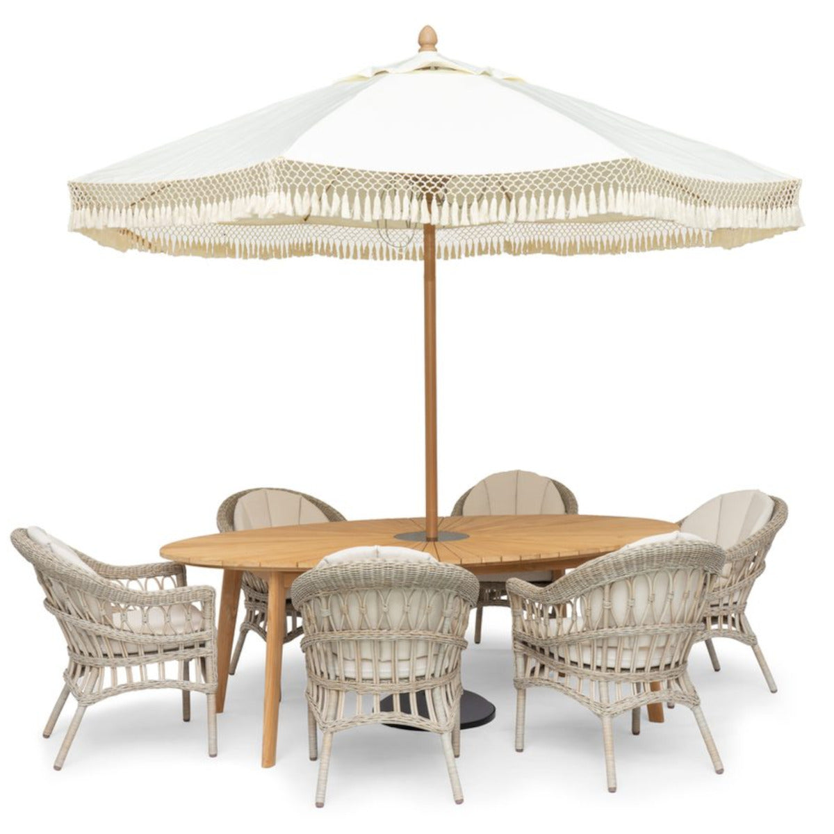 Hillerstorp Fjädero spisestol - polyrattan - inkl hynder
