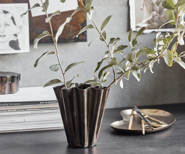House Doctor Flood vase - 13x12,5 - antik brun