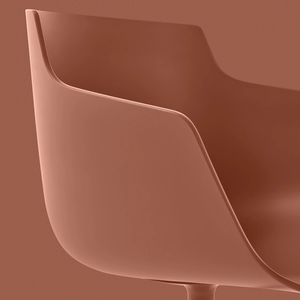 Mdf Italia Flow Chair - Søjleben - Frontpolster - Etis Stof