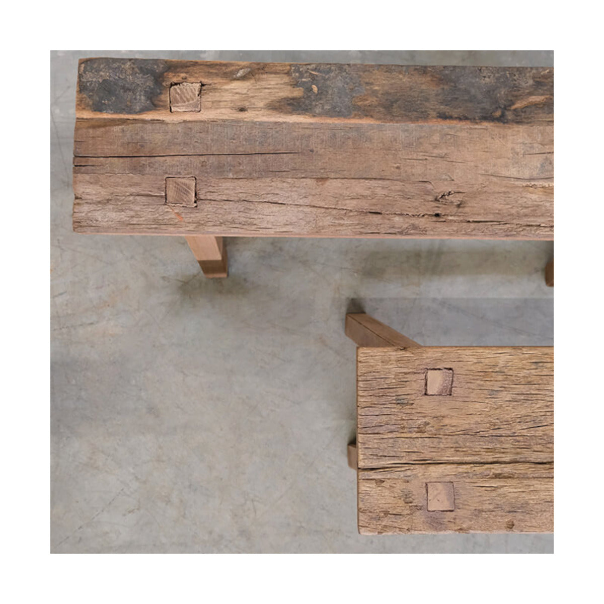 Unika skammel - genbrugstræ - 40x44x28