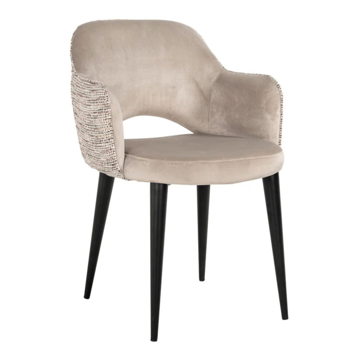 Richmond Interiors Giovanna spisestol - quartz khaki / trendy nature