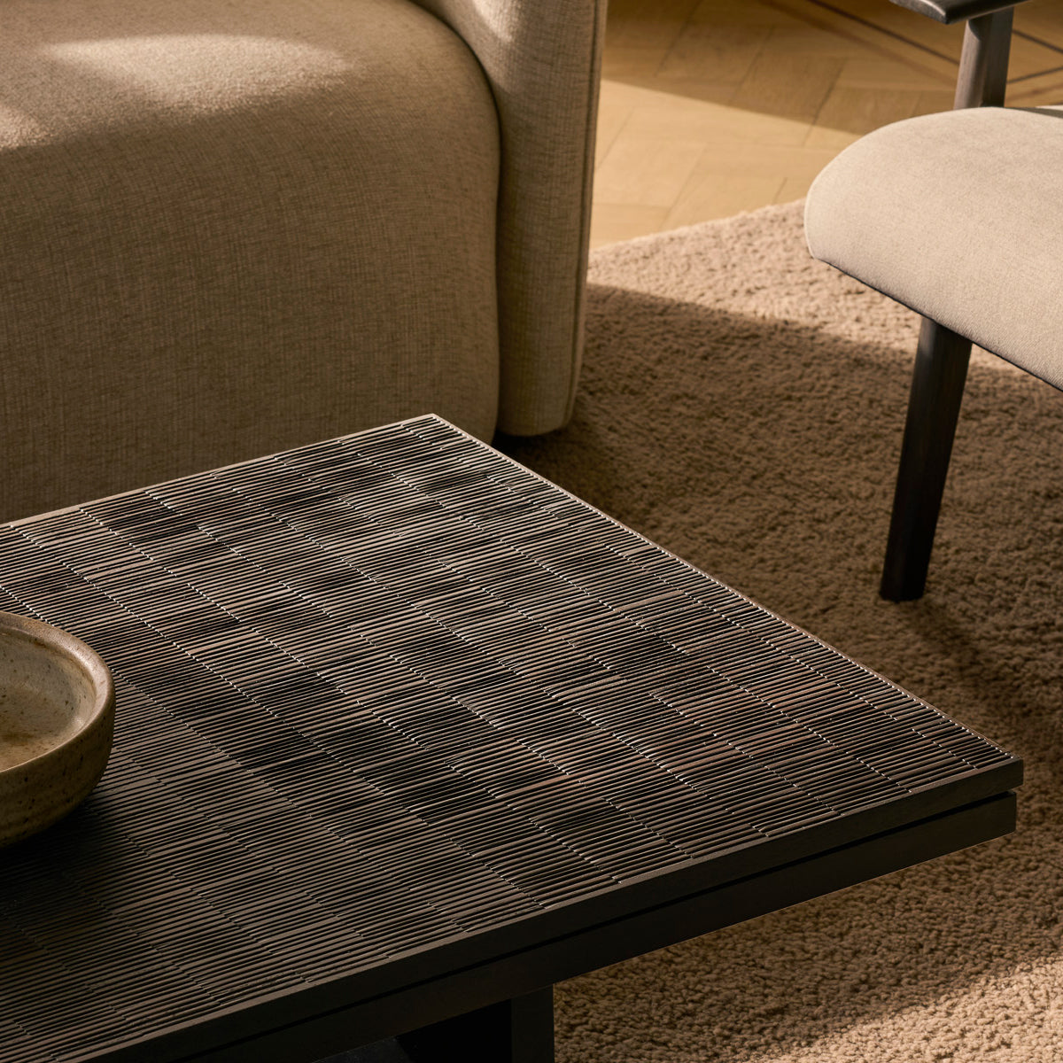 Ethnicraft Grooves coffee table - 135x65