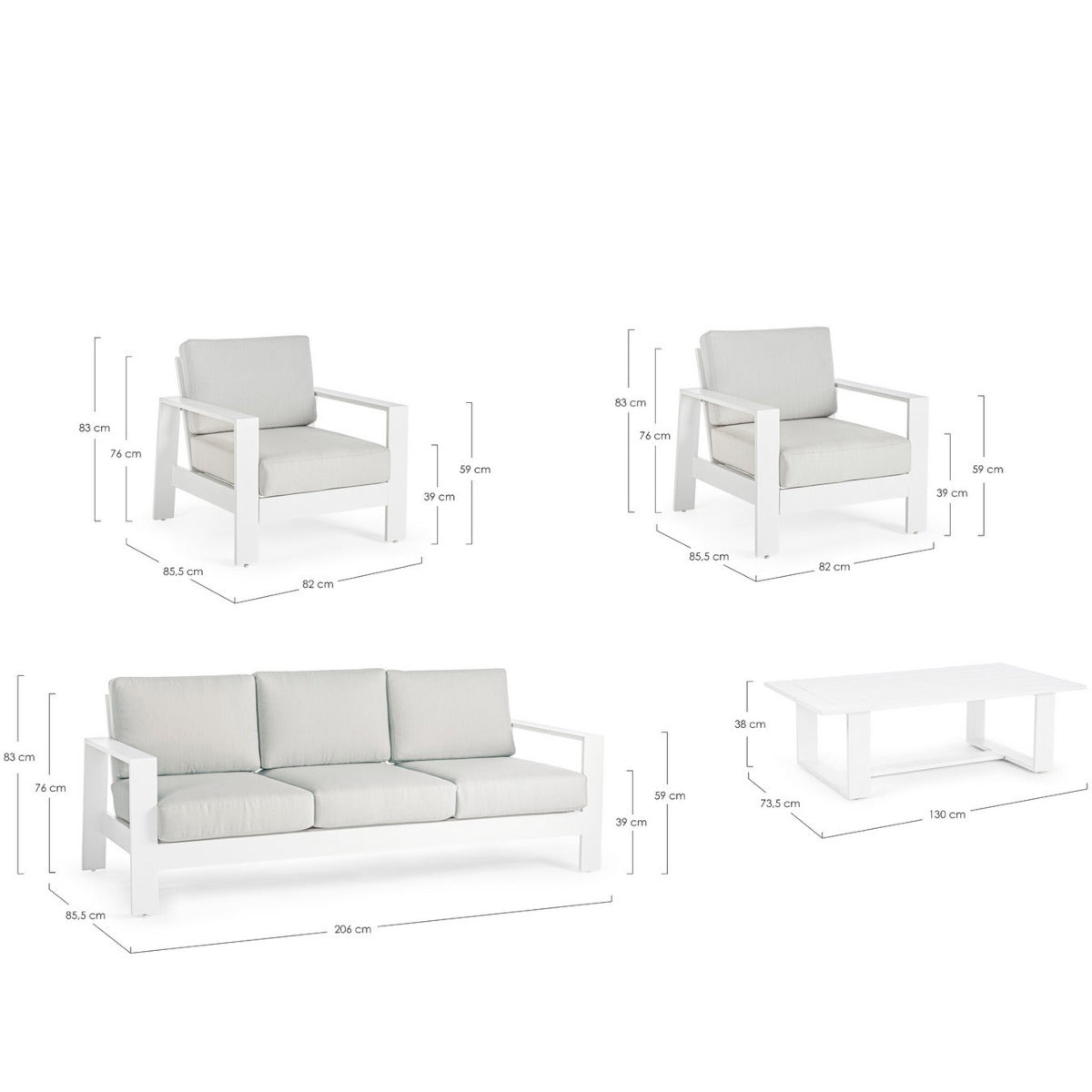 Baltic Loungesæt - white