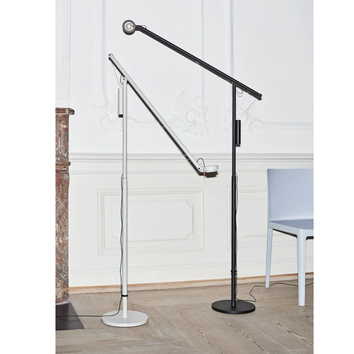 HAY Fifty-Fifty Floor Lamp - Ash Grey