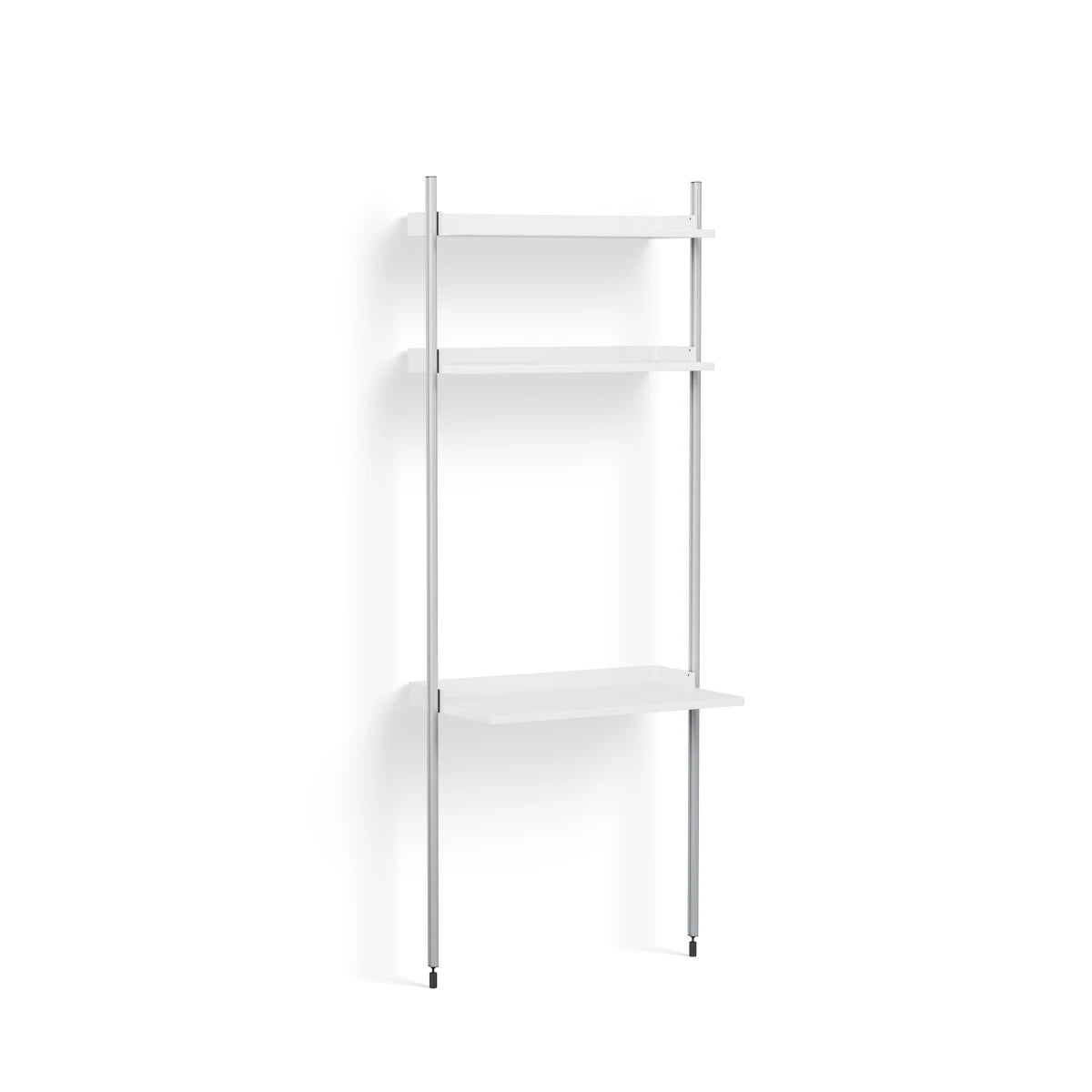 HAY Pier System - 11 1 Column - White Steel - Clear Anodised