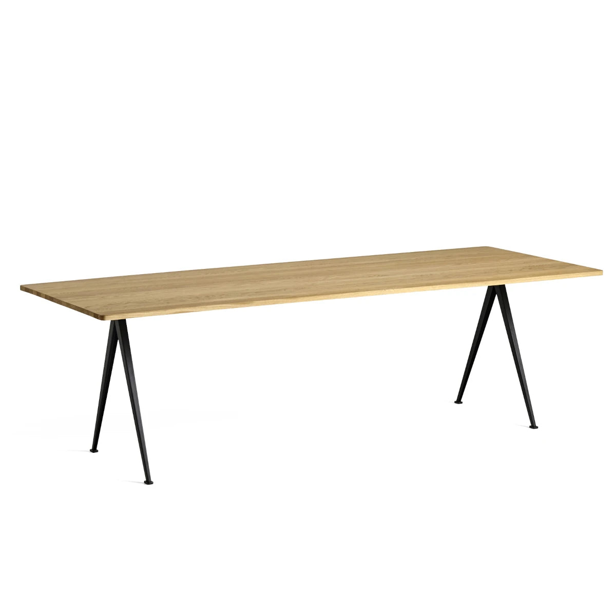 HAY Pyramid Table 02 - 250x85cm - Olieret Eg - Sort