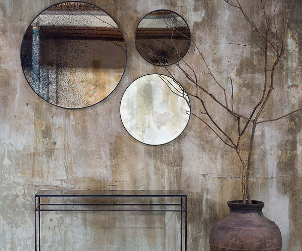 Ethnicraft Aged Wall Mirror - 92cm - Clear