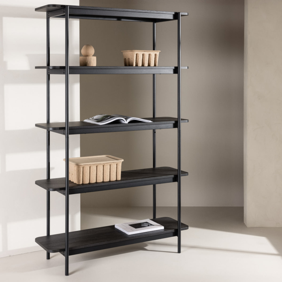 Venture Design Heim reol - 120x190 - sort