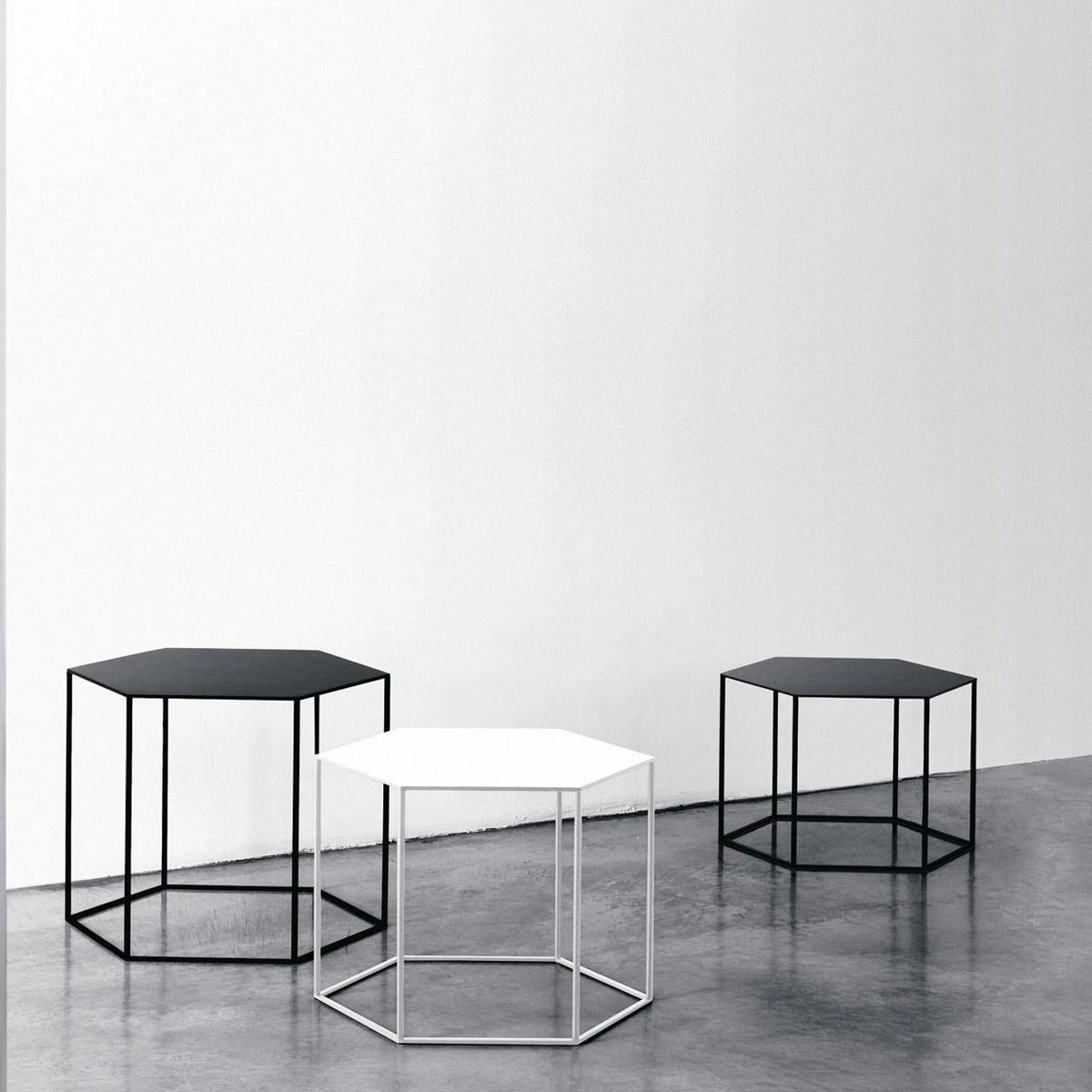 Desalto Hexagon 690 Sofabord - Glas Top - Krom Stel - 100x100
