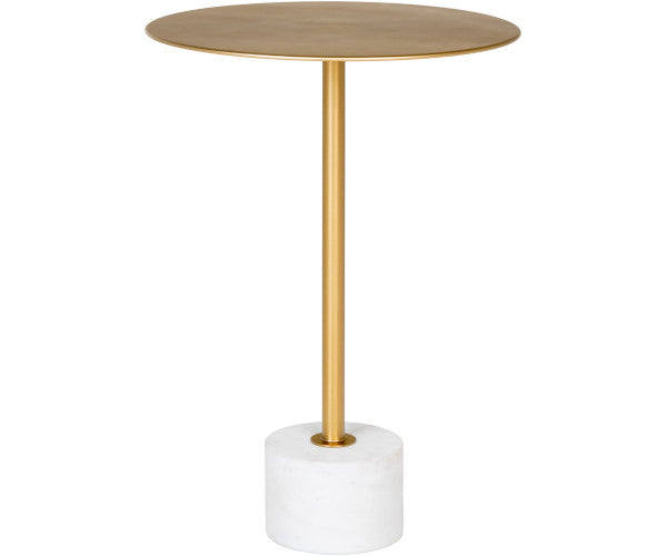 Lecco sidebord - marmor/messing - 41x58