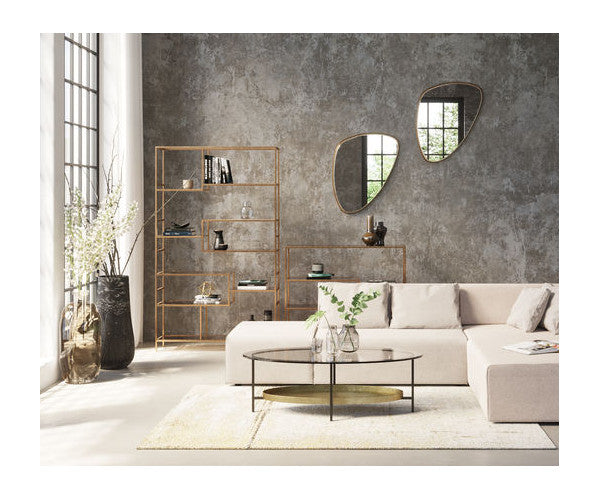 guld reol messing reol kare design loft gold