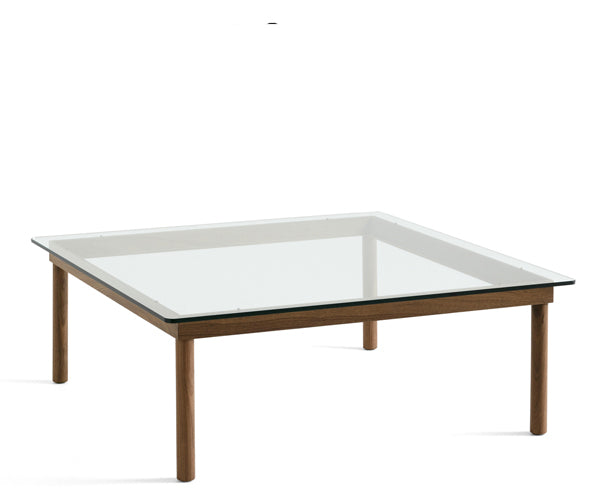 HAY Kofi Sofabord 100x100 - Valnød - Klar Glas