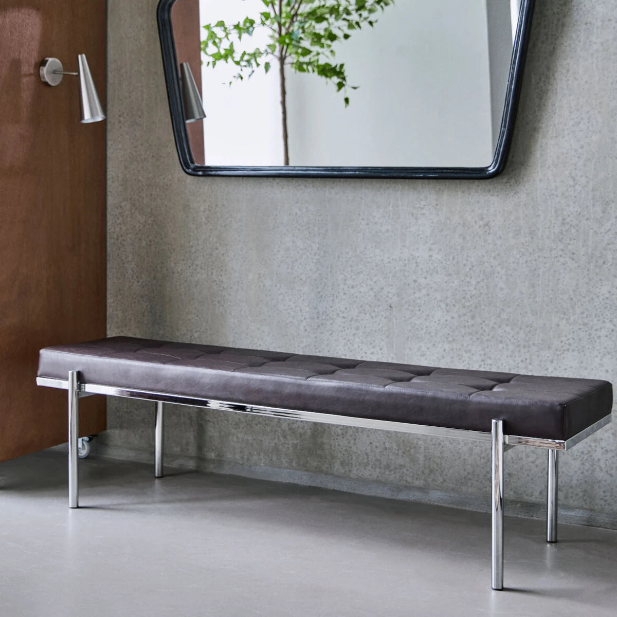 House Doctor Lao bænk - mulberry/chrome - 160