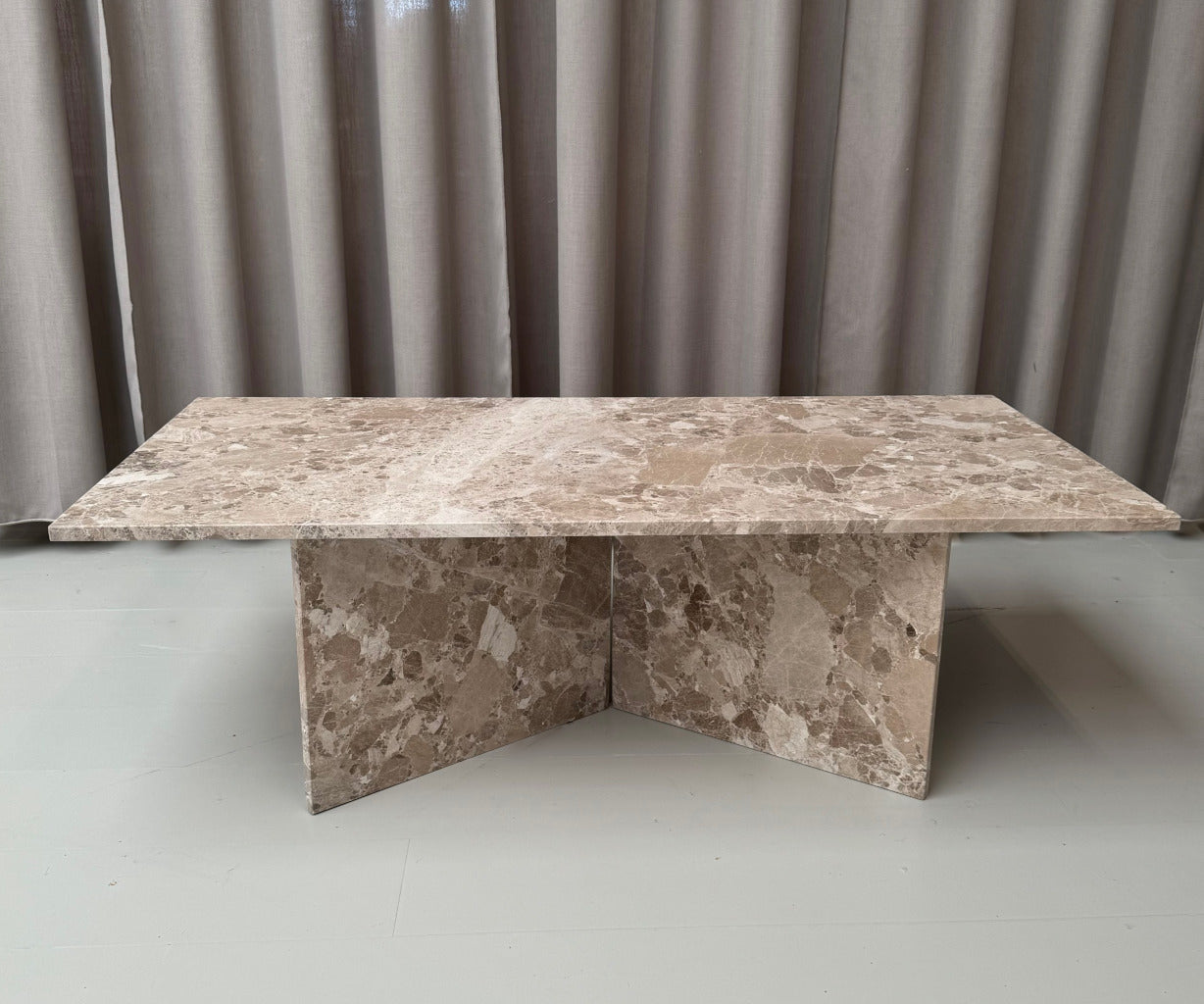 Vega marmor sofabord -140x70 - latte brown