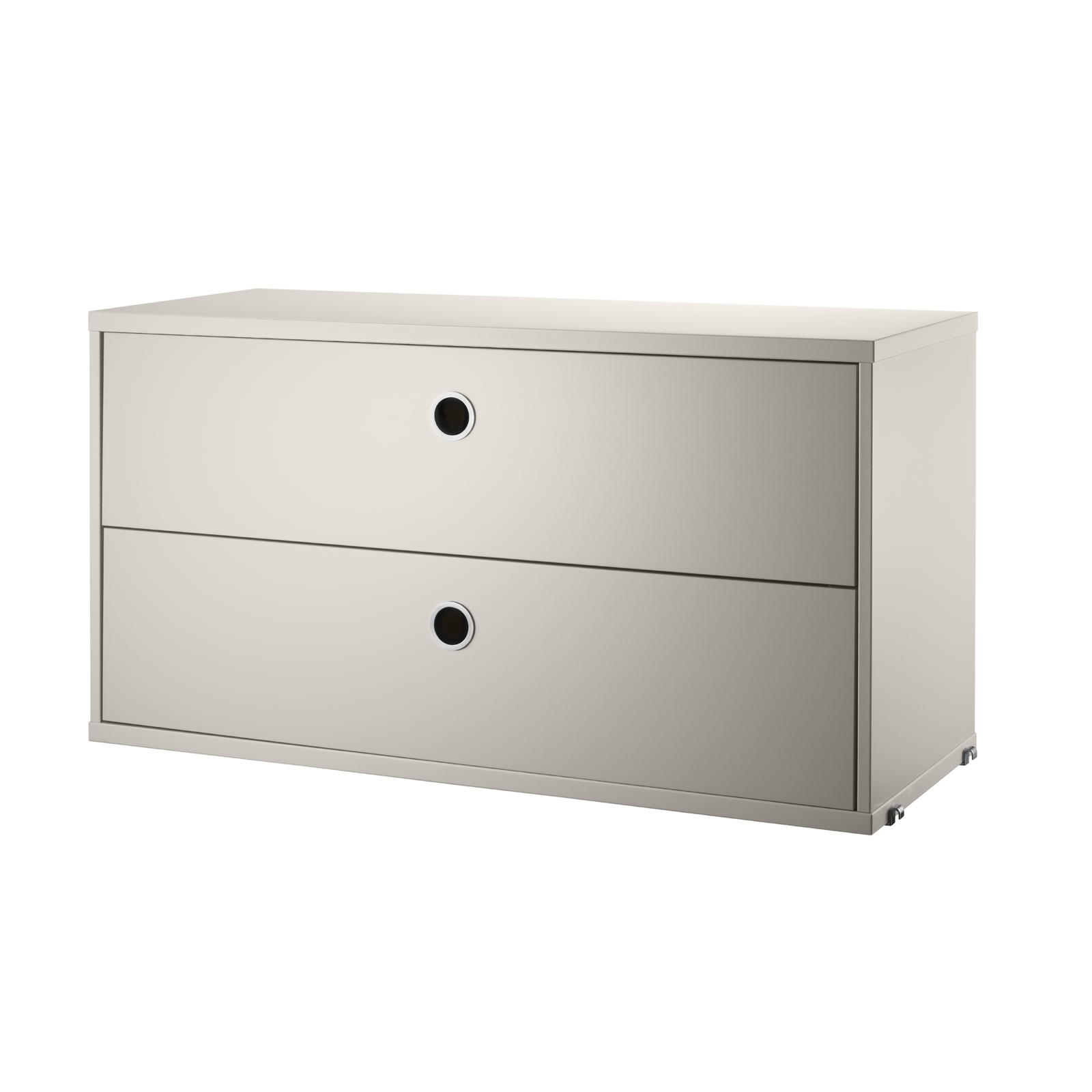 String Chest of Drawers 78x42x30 Beige