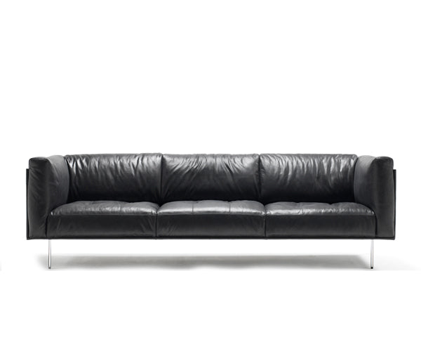 Living Divani Rod Sort Læder Sofa