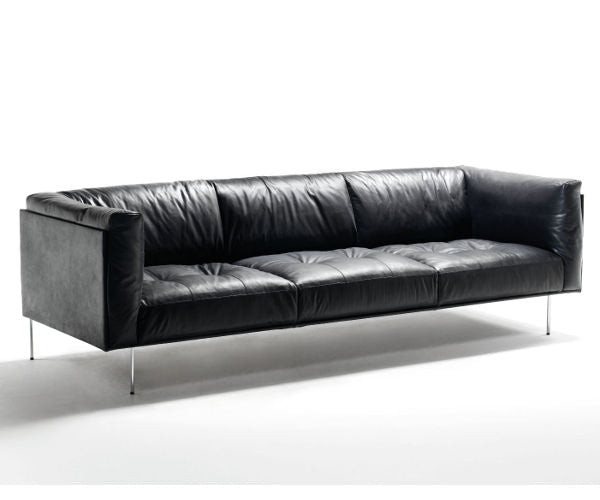 Living Divani Rod Sort Læder Sofa