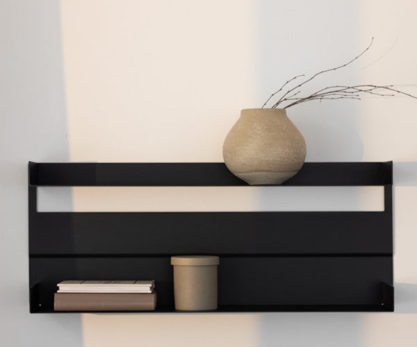 Metallbude Aris hylde - black - 2 stk
