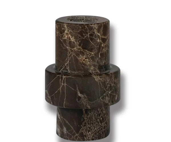 Mette Ditmer Marble lysestage - large - brown
