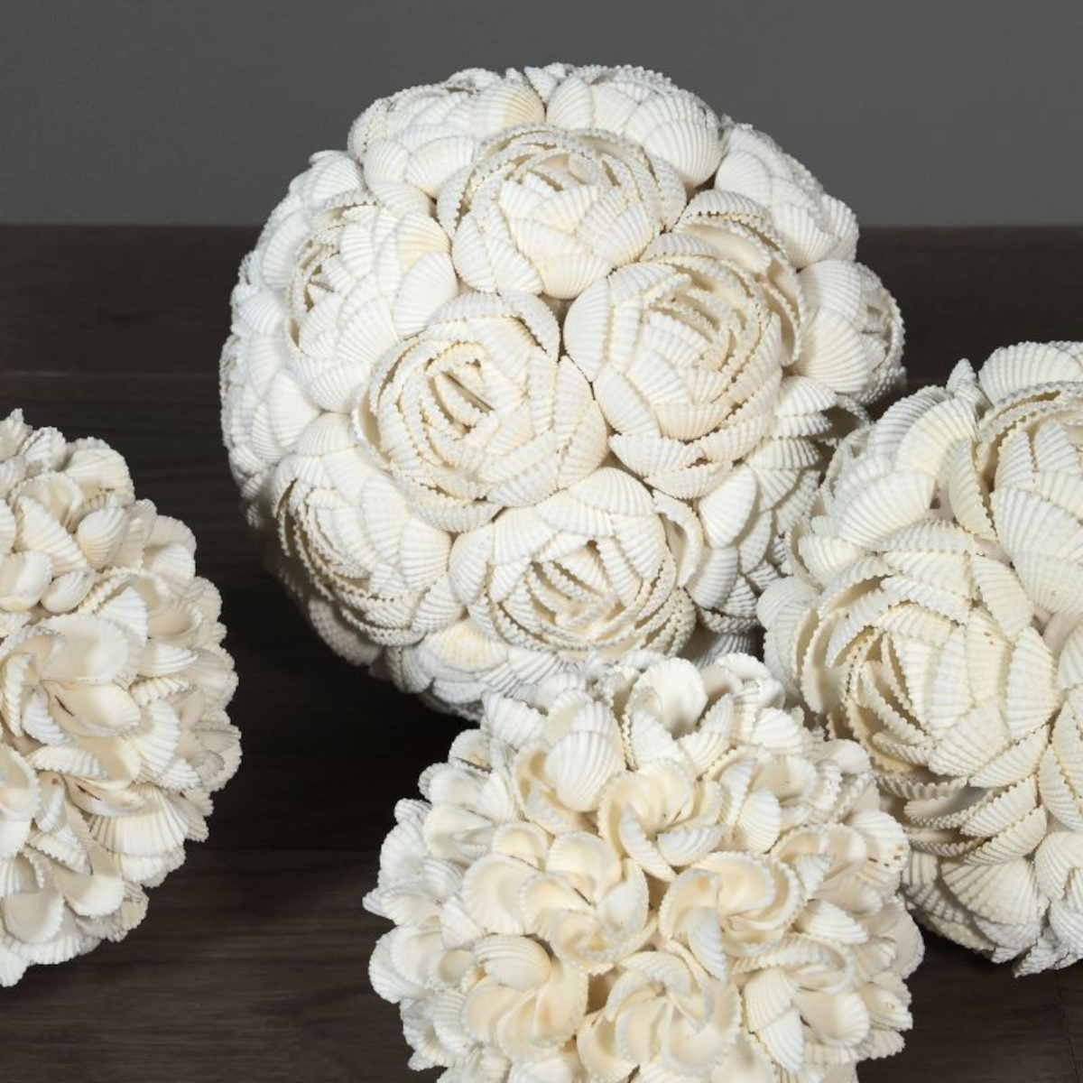 Shell Mosaic Spheres - sæt á 4