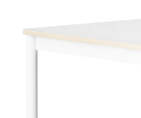 Muuto Base Table - 250x90cm - Hvid/Hvid/Natur Kant