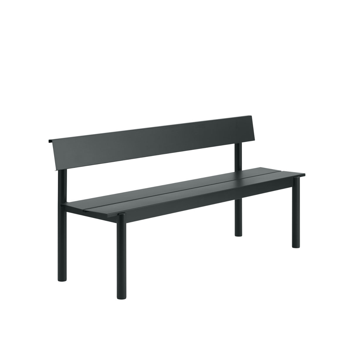 Muuto Linear Steel Bænk 170cm med ryglæn