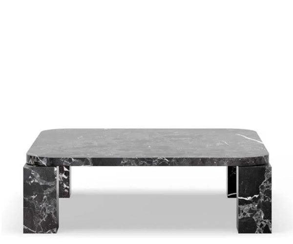 New Works Atlas Sofabord 82x82cm - costa black marble