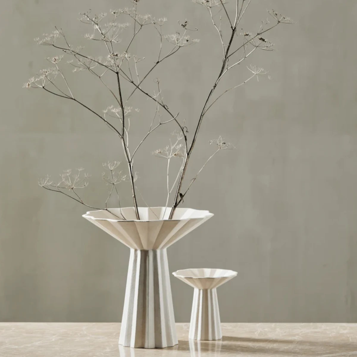 Nordal Minu vase - 35x25 - råhvid