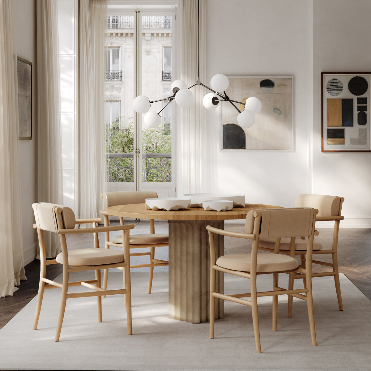 101 CPH Nama Dining Chair - Armrest - Nubuck