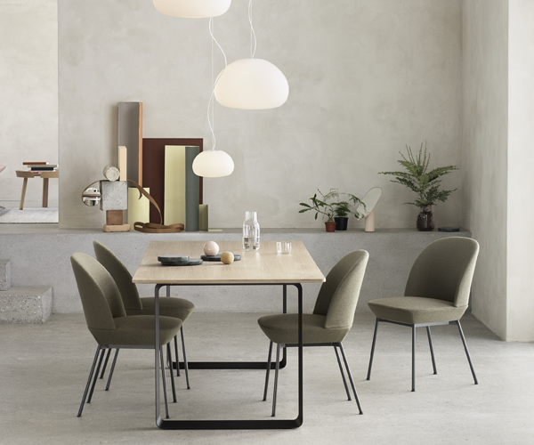 Muuto Oslo Side Chair - Ocean 21/Anthracite Black