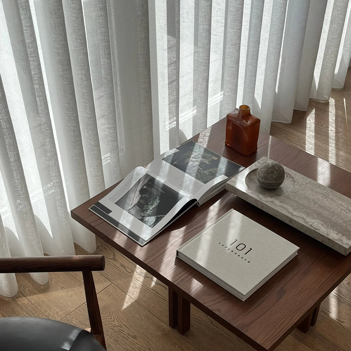 101 CPH Plinth Coffee Table 80x80 - Classic Brown Oak