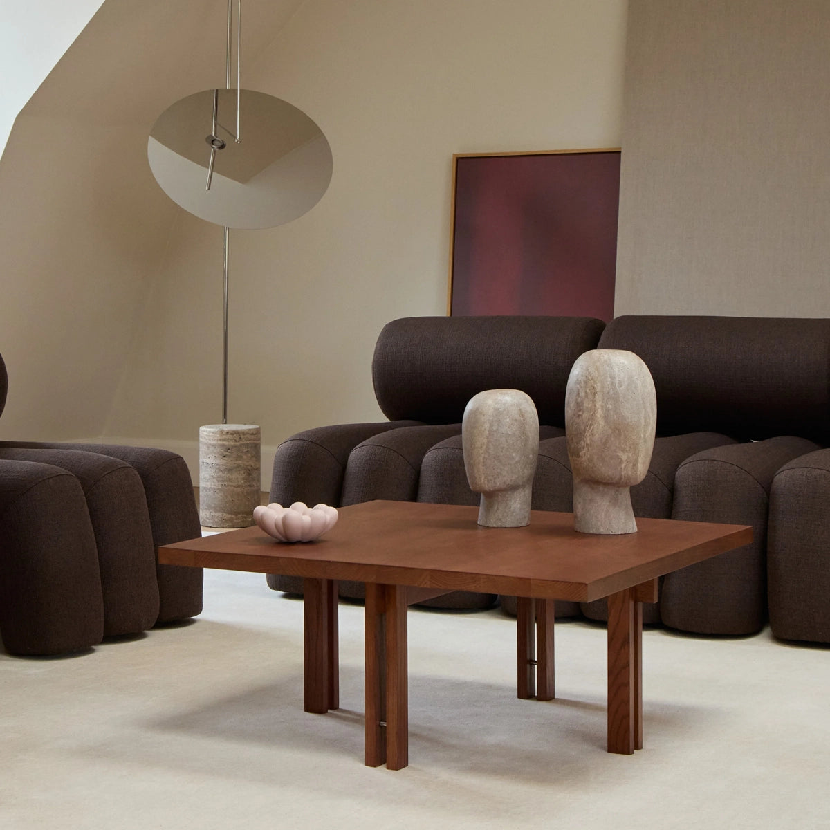 101 CPH Plinth Coffee Table 80x80 - Classic Brown Oak