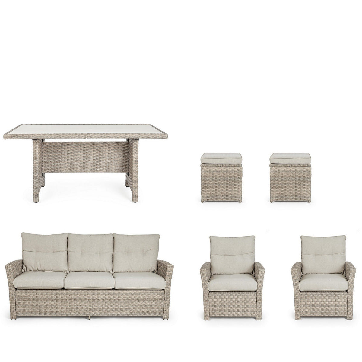 Ariel havemøbel sæt - natural