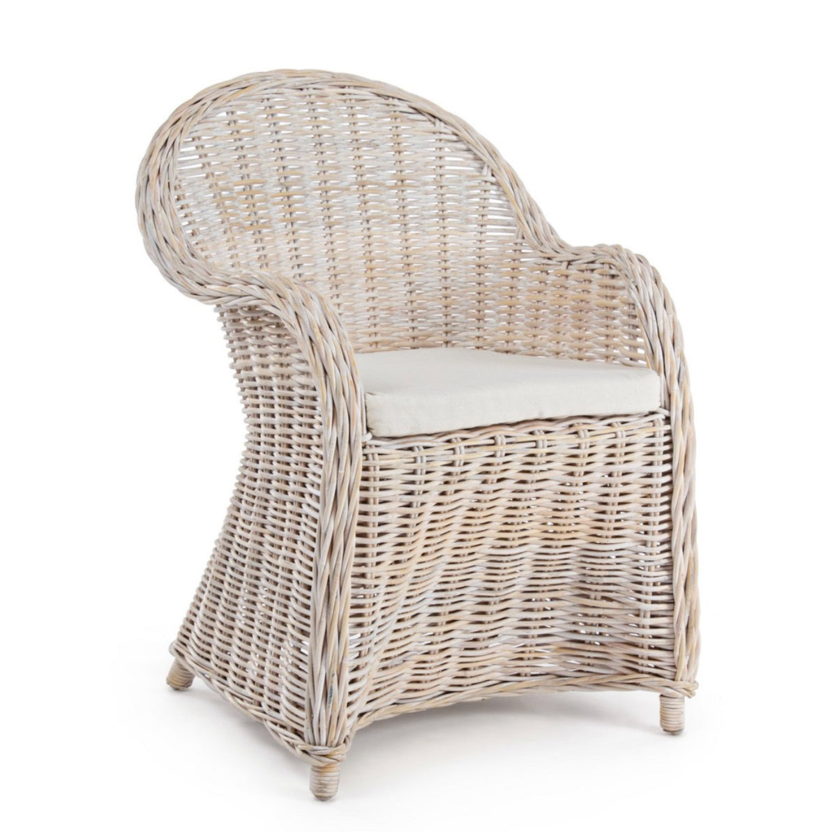 Martin spisestol - whitewash flet - inkl hynde