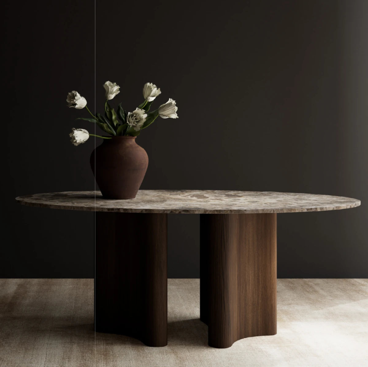 Rocca Spisebord Ø150 - Spider Grey Marble