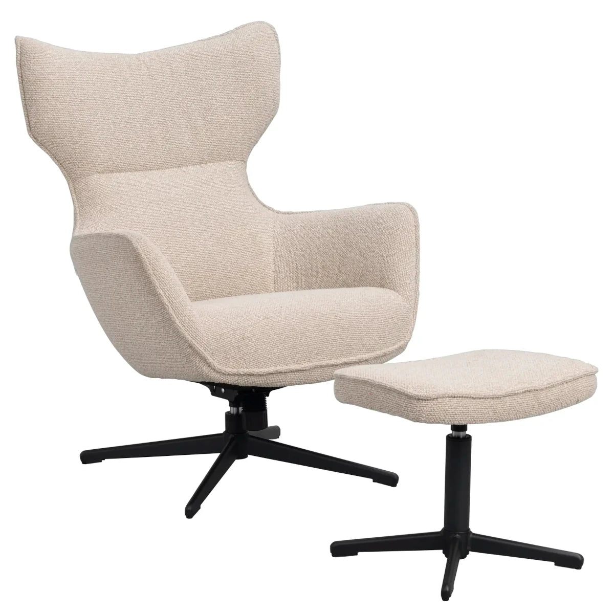 Rowico Home Jerkins lænestol - inkl fodskammel - beige