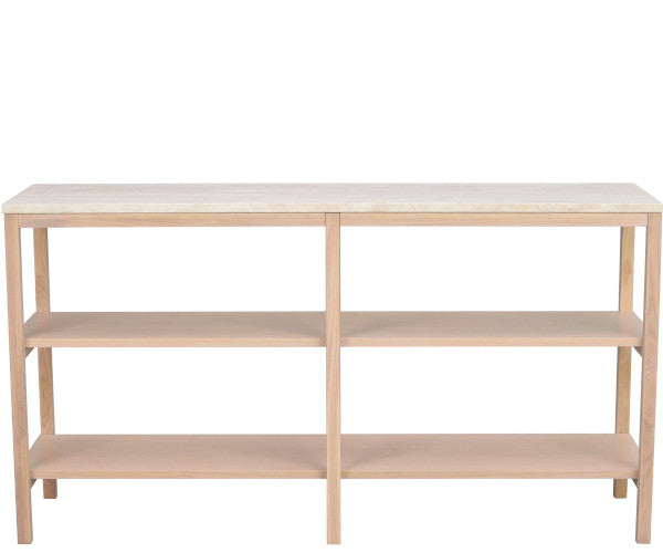 Rowico Home Orwel konsolbord - travertin / lys eg - 140x75
