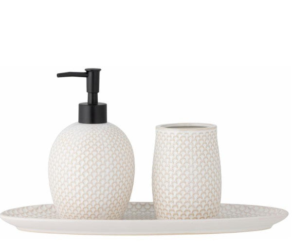 Bloomingville Hrin sæbedispenser sæt - natur