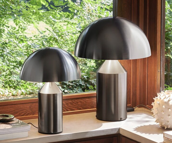 Oluce Atollo Metal 238 Bordlampe - Satin Nickel