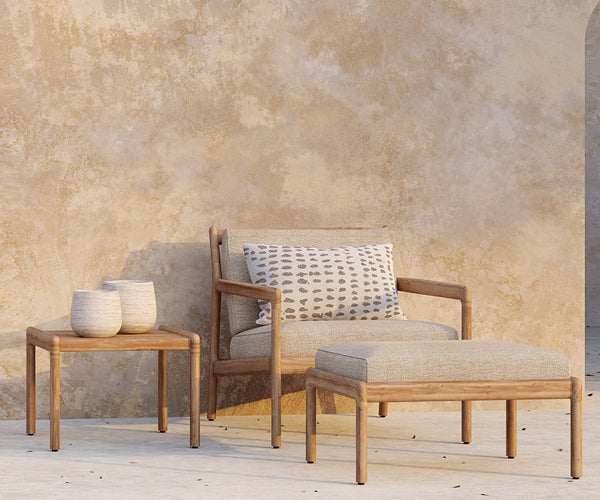 Ethnicraft Teak Jack Outdoor Footstool - Natural
