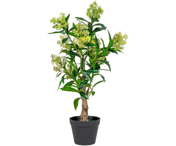 Kunstig Skimmia plante - 75 cm