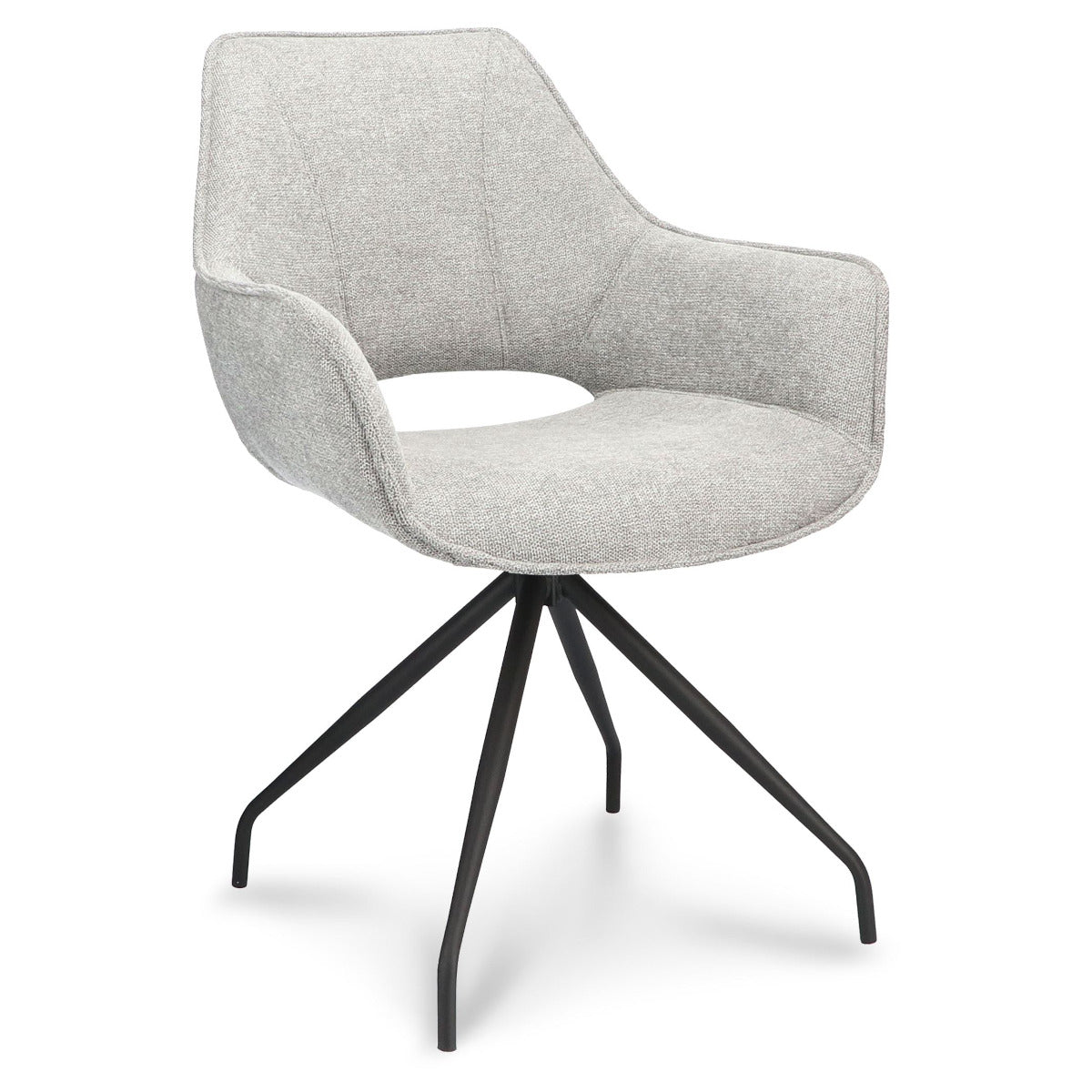 Lexpo Sofia spisestol - m/drej - Zinc Bolq / Black
