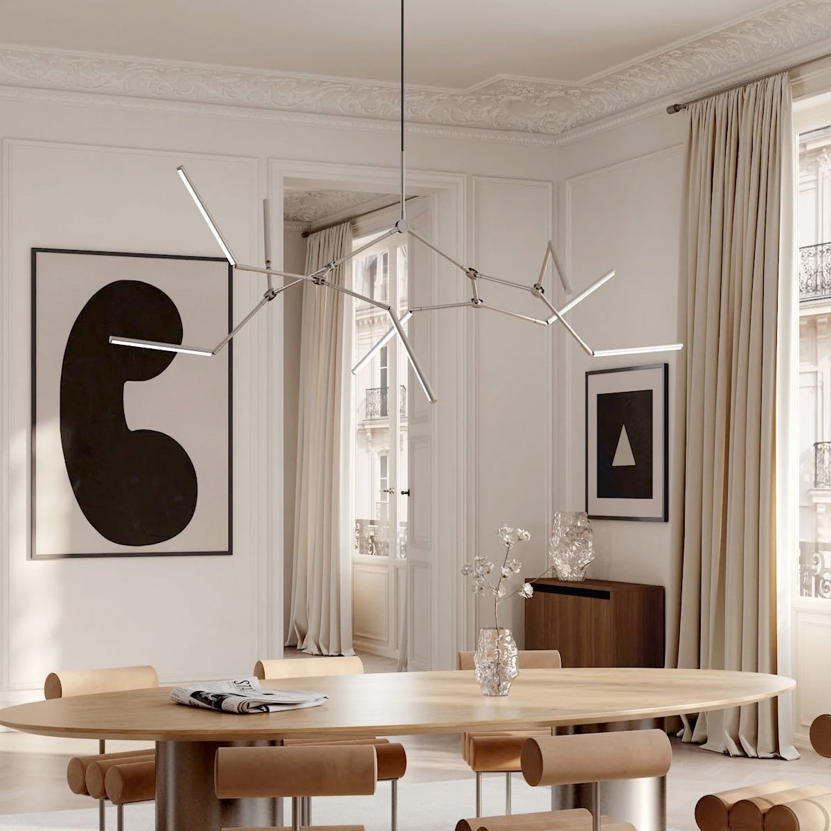101 CPH Stick Chandelier - Chrome