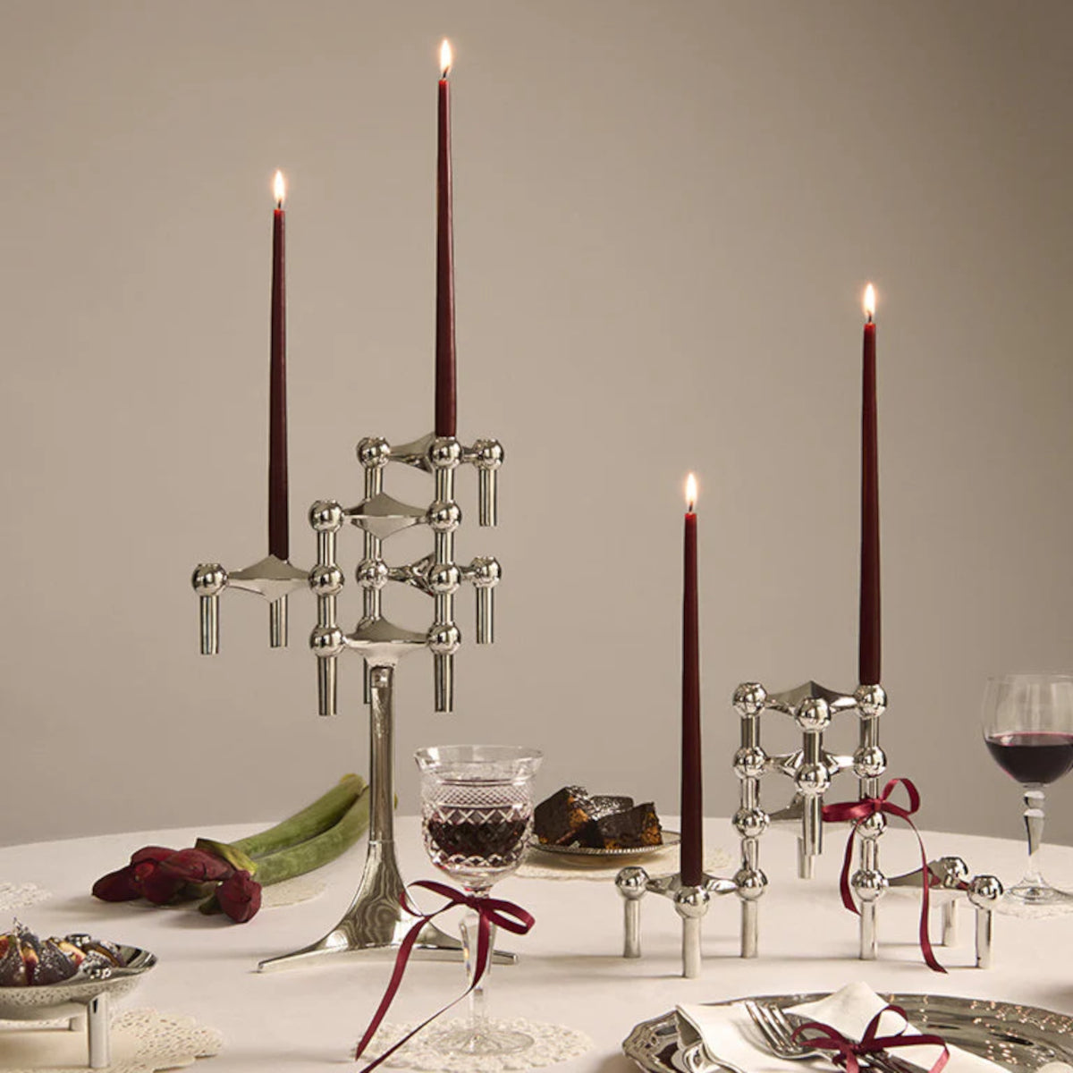 STOFF Kertelys af Ester & Erik - burgundy red - 6 stk.