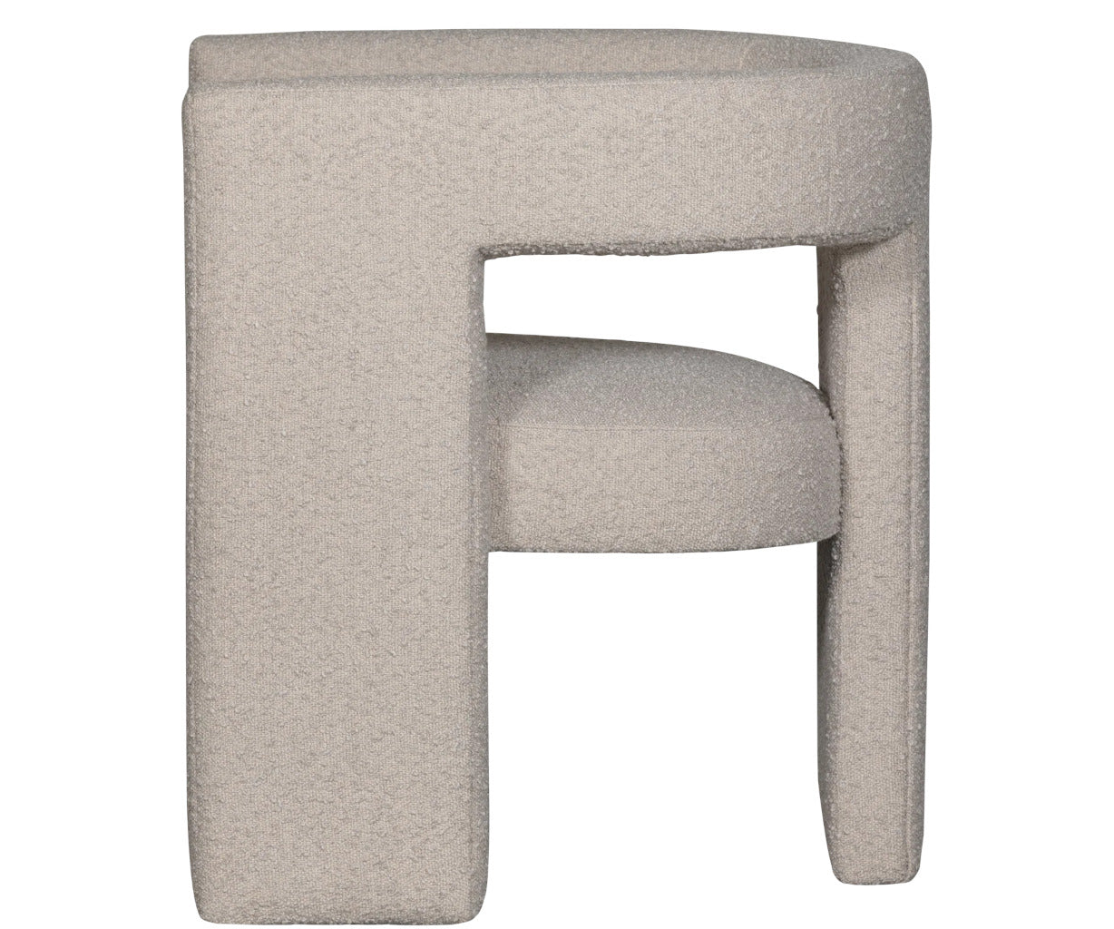 Woood Tiwa stol - boucle beige